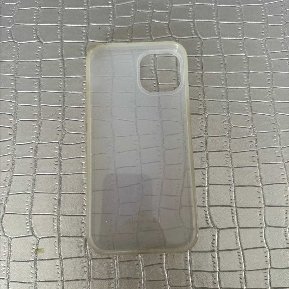 Kate Spade iPhone 13 clear glitter case